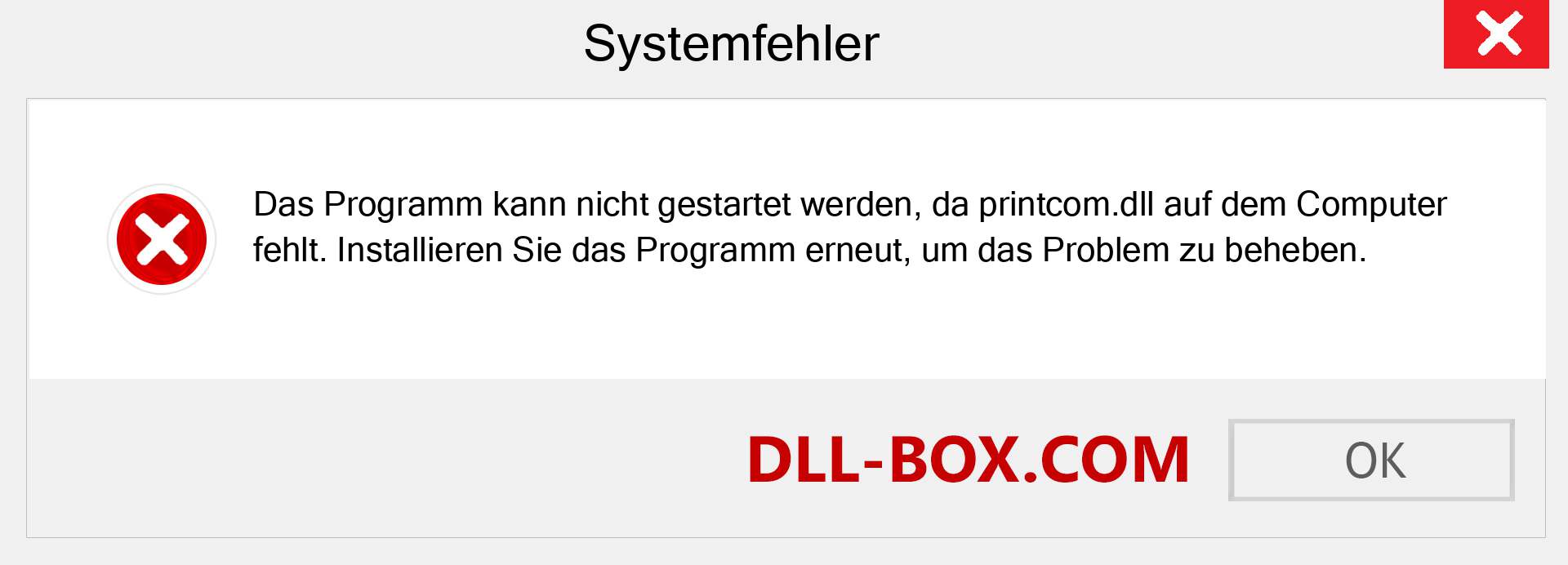 printcom.dll-Datei fehlt?. Download für Windows 7, 8, 10 - Fix printcom dll Missing Error unter Windows, Fotos, Bildern